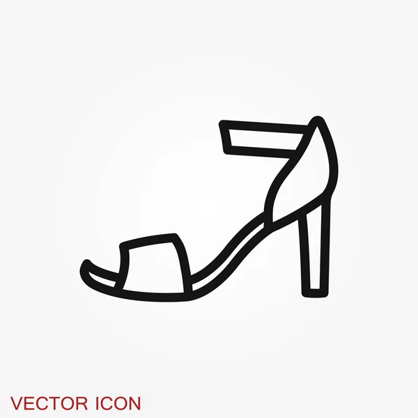 Peep Toe Ikone High Heels Schuhe Illustrieren Schuh Symbol — Stockvektor
