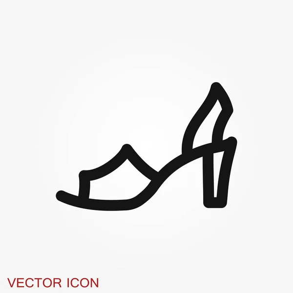 Icono Peep Toe Ilustración Tacones Altos Ilustración Zapatos Icono Zapatos — Vector de stock