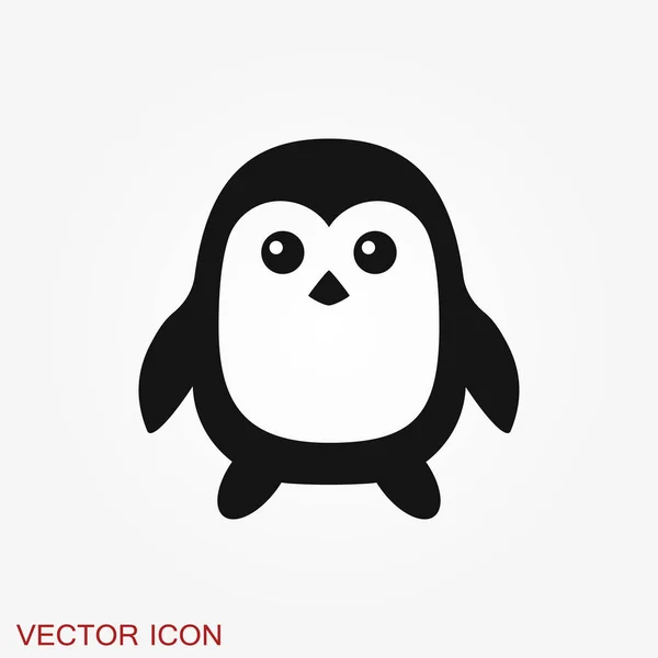 Icono Pingüino Aves Abstractas Sobre Fondo Blanco — Vector de stock