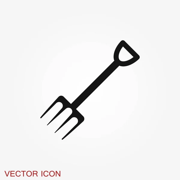Icono Horquilla Estilo Plano Aislado Sobre Fondo Para Diseño Logotipo — Vector de stock