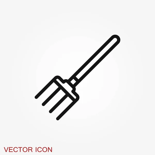 Ikona Vidlice Plochém Stylu Izolované Pozadí Pro Váš Design Logo — Stockový vektor