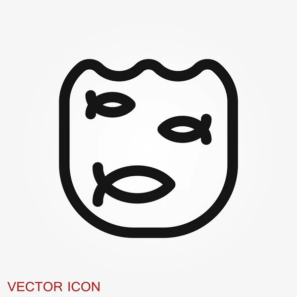 Teich Symbol Illustration Isoliert Vektor Zeichen — Stockvektor
