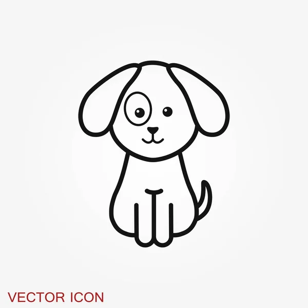Значок Щенка Символ Собаки Векторный Элемент Дизайна — стоковый вектор