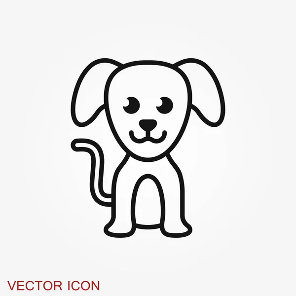 Welpen Symbol Hundesymbol Vektorelement Für Design — Stockvektor