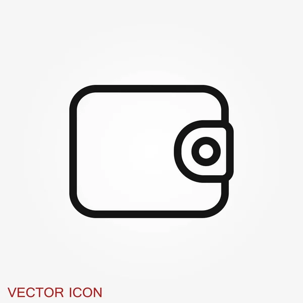 Icono Vector Monedero Símbolo Billetera Para Diseño Sitio Web Logotipo — Vector de stock