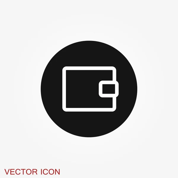 Icono Vector Monedero Símbolo Billetera Para Diseño Sitio Web Logotipo — Vector de stock