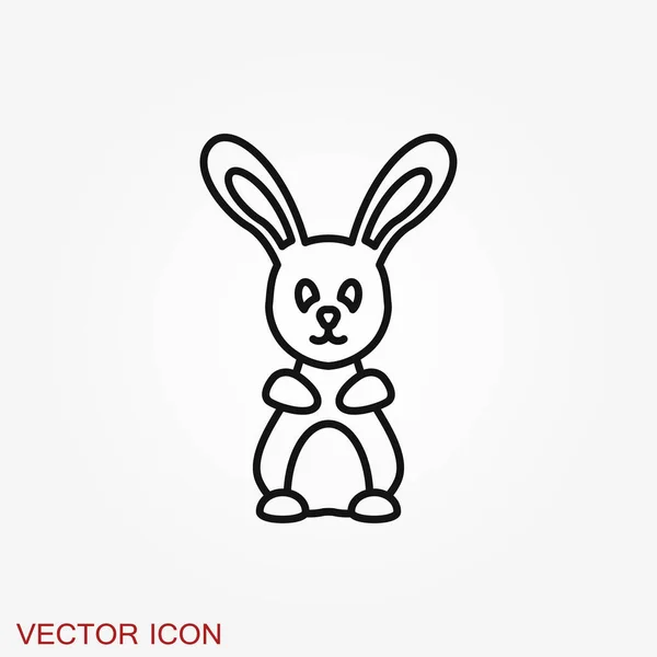 Tavşan Simgesi Vektörü Arka Planda Tasarım Tasarımınız Için Tavşan Logosu — Stok Vektör