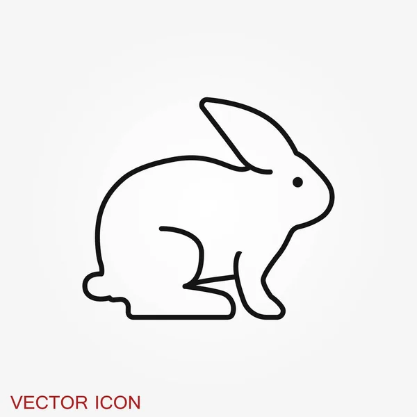 Vecteur Icône Lapin Conception Sur Fond Logo Lapin Pour Votre — Image vectorielle