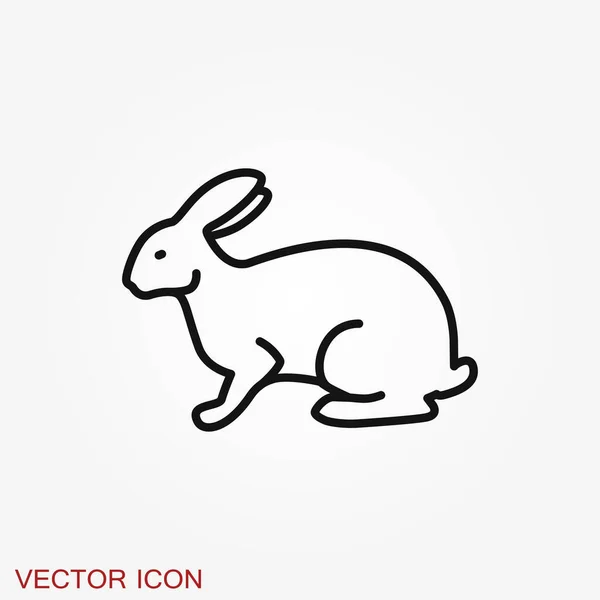 Ikon Kelinci Vektor Desain Latar Belakang Rabbit Logo Untuk Desain - Stok Vektor