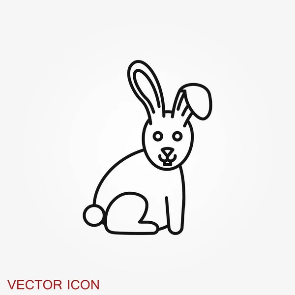 Vettore Icona Coniglio Disegno Sfondo Logo Coniglio Vostro Disegno — Vettoriale Stock