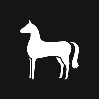 Beyaz arkaplanda bir atın vektör görüntüsü