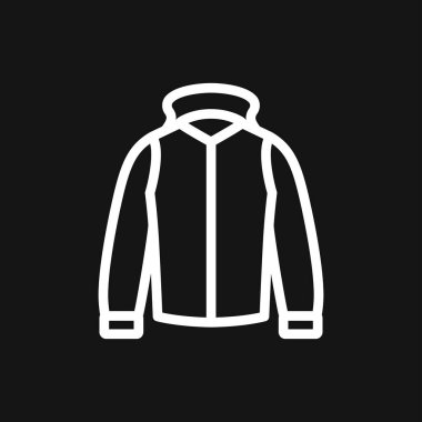 Ceket ikonu. Arka planda simge vektörünü giydir.