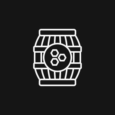 Arka planda başlık izole edilmiş Jar vektör simgesi