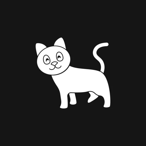 고양이 아이콘 Vector Icon 배경에서 고양이의 — 스톡 벡터