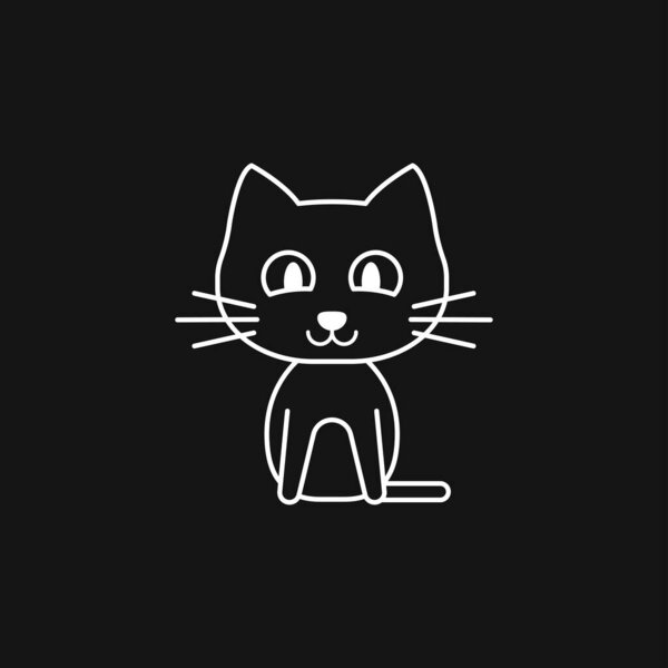 Икона кота. Икона Китти Вектор. Символ кота на заднем плане
