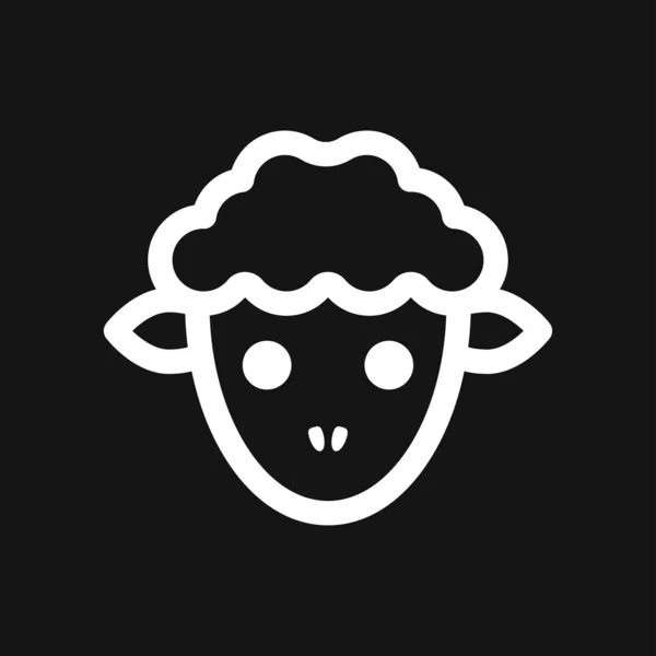 Lamm Symbol Schafe Auf Einem Hintergrund Logo Design Für Das — Stockvektor