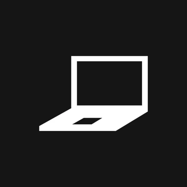 ノートパソコンのアイコン 背景に隔離されたベクトル記号 — ストックベクタ