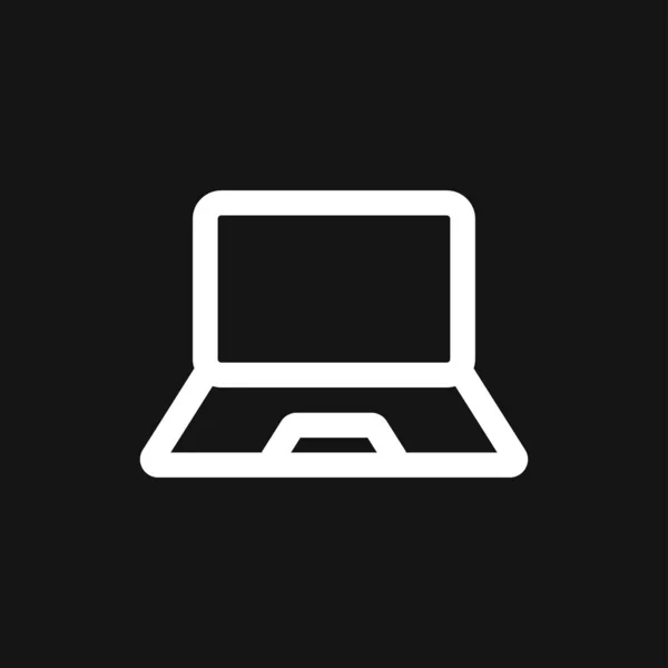 Icona Del Computer Portatile Simbolo Vettoriale Isolato Sullo Sfondo — Vettoriale Stock