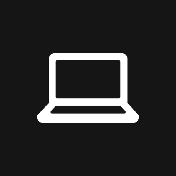 Laptop Pictogram Vector Symbool Geïsoleerd Achtergrond — Stockvector