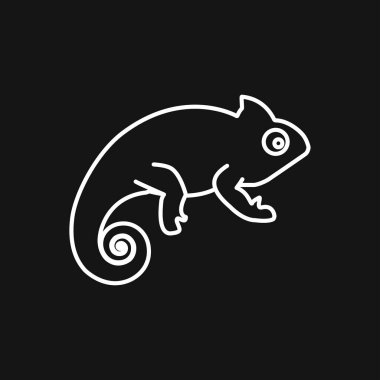 Beyaz arkaplanda Vektör Kertenkele simgesi, tasarımınız için Vektör gecko.