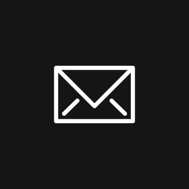 Posta simgesi. Grafik ve web tasarımı için görüntü izole edildi.