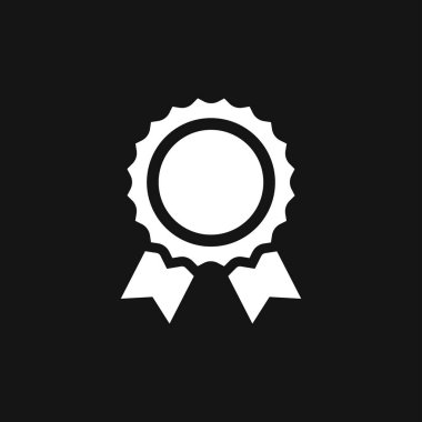 Madalya simgesi arka planda izole edildi. Vektör çizimi. Düz tasarım.