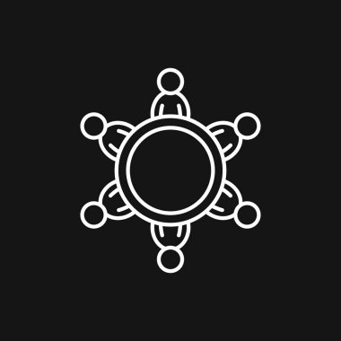 Tanışma ikonu. Yönetim ve İnsan Kaynakları Simgeleri