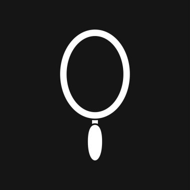 Ayna simgesi arka planda izole edildi. Pankart, rozet, logo için tasarım. Ayna vektör illüstrasyonu.