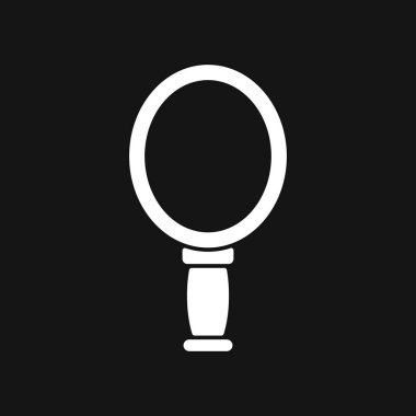 Ayna simgesi arka planda izole edildi. Pankart, rozet, logo için tasarım. Ayna vektör illüstrasyonu.