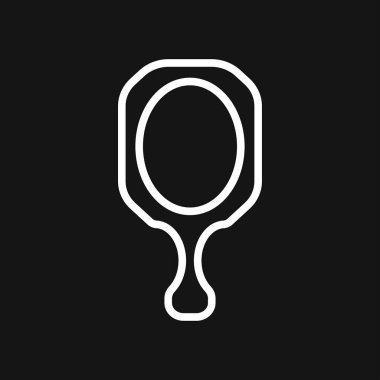 Ayna simgesi arka planda izole edildi. Pankart, rozet, logo için tasarım. Ayna vektör illüstrasyonu.