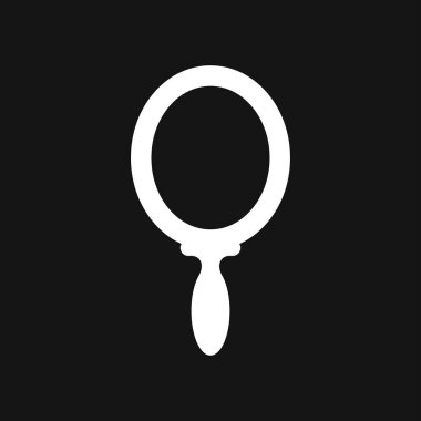 Ayna simgesi arka planda izole edildi. Pankart, rozet, logo için tasarım. Ayna vektör illüstrasyonu.