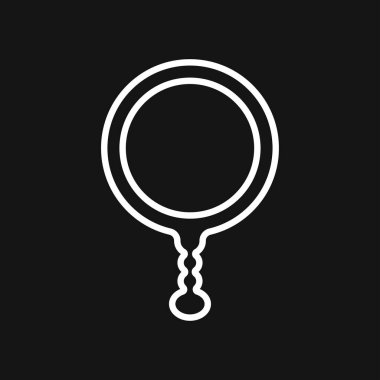 Ayna simgesi arka planda izole edildi. Pankart, rozet, logo için tasarım. Ayna vektör illüstrasyonu.