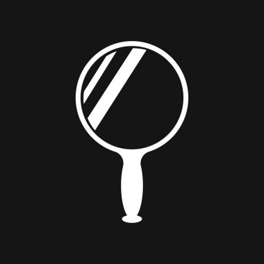 Ayna simgesi arka planda izole edildi. Pankart, rozet, logo için tasarım. Ayna vektör illüstrasyonu.