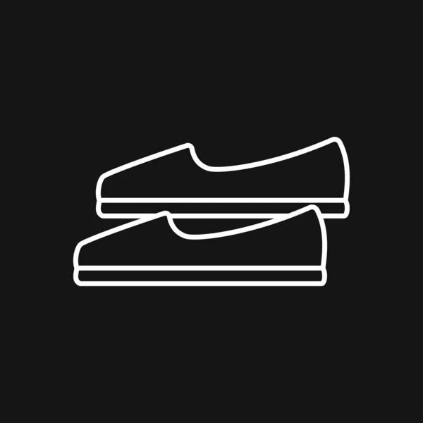 Icône Mocassin Chaussures Symbole Illustration Vectorielle Stock — Image vectorielle