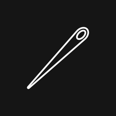 İğne simgesi veya logosu - tasarım için vektör dikiş sembolü veya ögesi