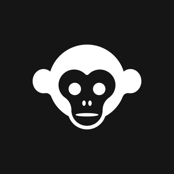 Vector Monkey Icon Isolated Background — Stock Vector