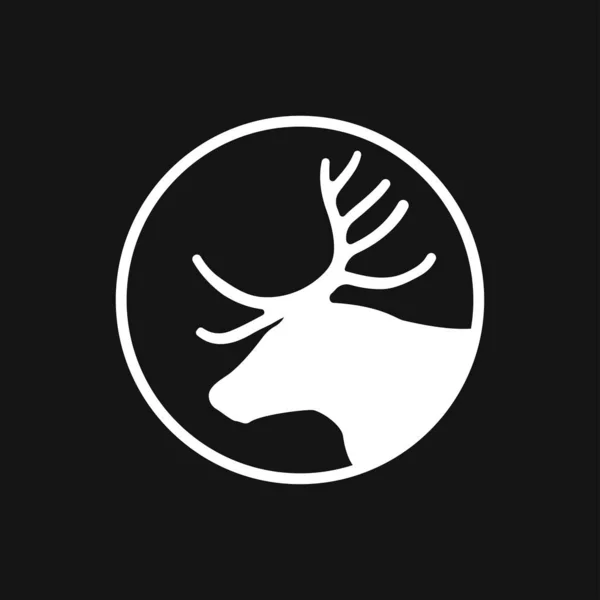 Icono Moose Fondo Símbolo Animal — Vector de stock