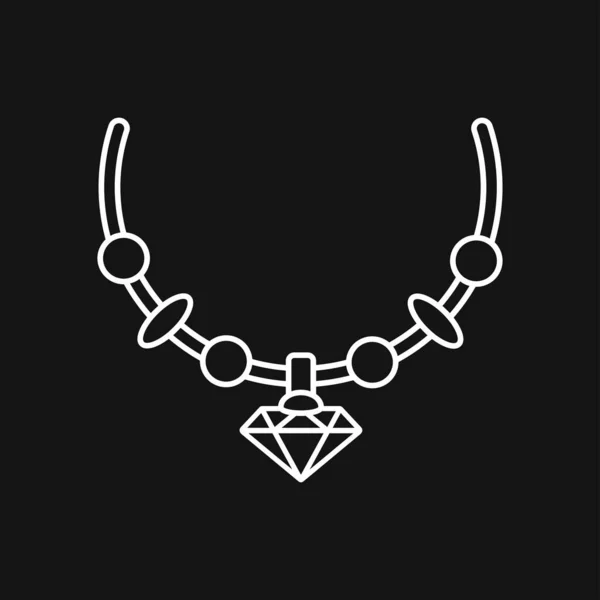 Icono Collares Signo Estilizado Collar Perlas Símbolo Identidad Para Empresas — Vector de stock