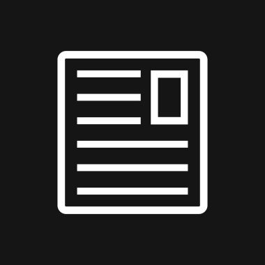 Gazete ikonu. Haberlerin sembolü. Düz tasarım.