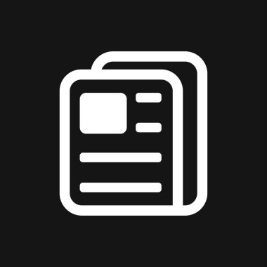 Gazete ikonu. Haberlerin sembolü. Düz tasarım.