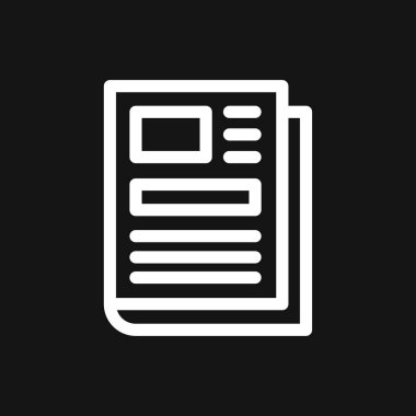 Gazete ikonu. Haberlerin sembolü. Düz tasarım.