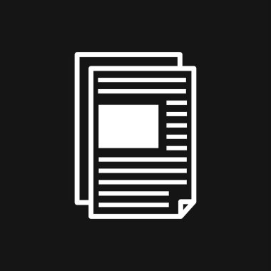 Gazete ikonu. Haberlerin sembolü. Düz tasarım.