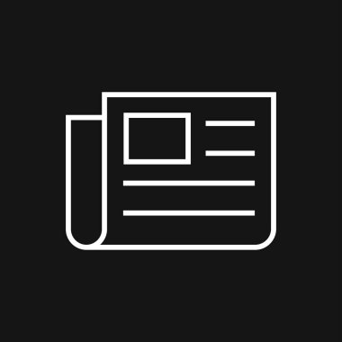 Gazete ikonu. Haberlerin sembolü. Düz tasarım.