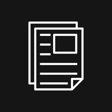 Gazete ikonu. Haberlerin sembolü. Düz tasarım.