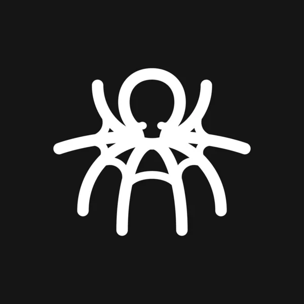 Icoana Octopus Vectorul Unui Design Caracatiță Fundal Animale Acvatice — Vector de stoc