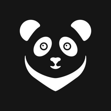 Panda ikonu. Bir pandanın vektör görüntüsü