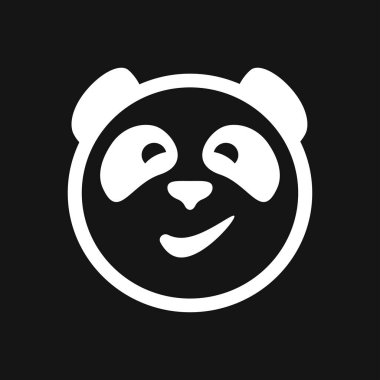 Panda ikonu. Bir pandanın vektör görüntüsü