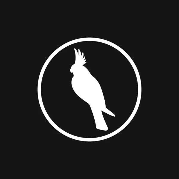 Papouščí Ikona Logo Vector Stylish Abstract Silhouette Bird — Stockový vektor