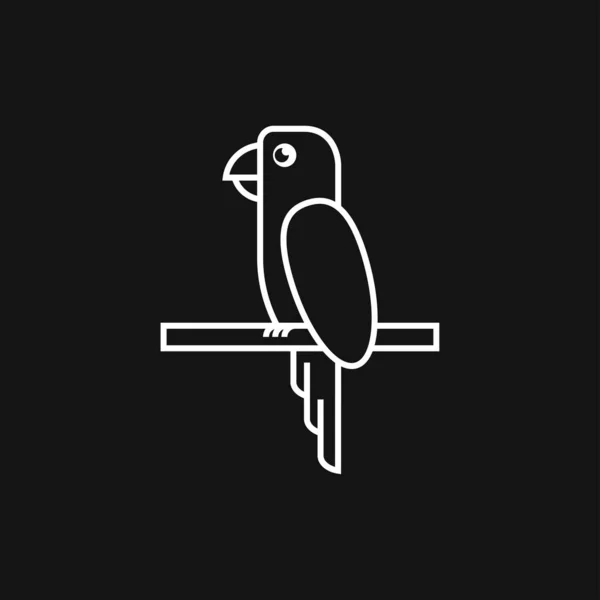 Εικονίδιο Παπαγάλου Διάνυσμα Κομψό Αφηρημένη Σιλουέτα Λογότυπο Πουλιών — Διανυσματικό Αρχείο
