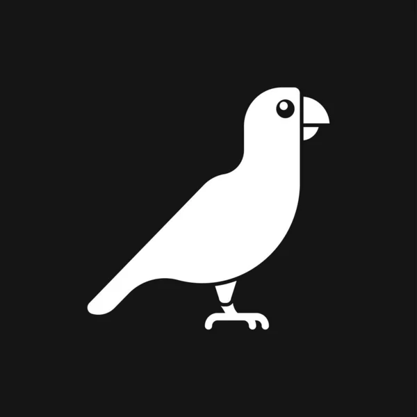 Значок Попугая Векторный Стиль Логотип Птицы Силуэта — стоковый вектор
